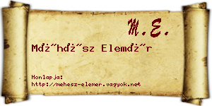 Méhész Elemér névjegykártya